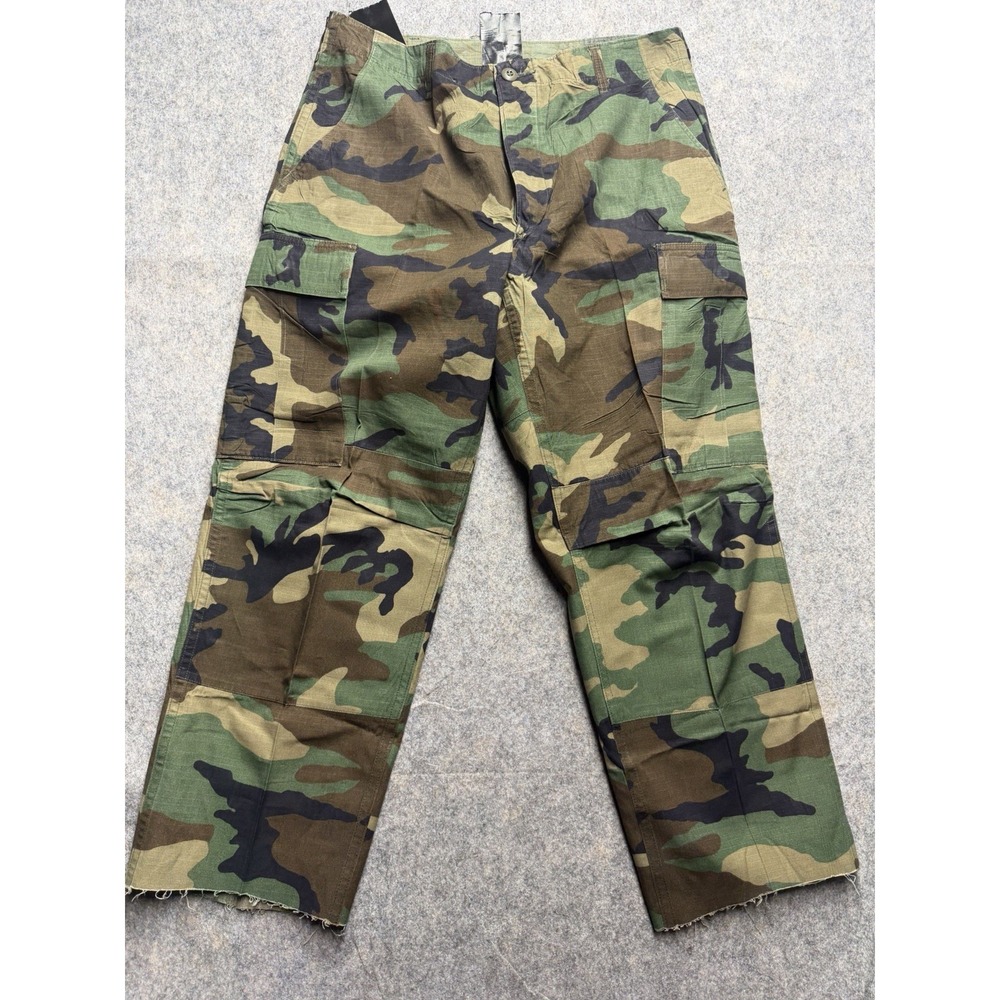Vintage Woodland Camouflage Combat Trousers Medium Regular 30x32 Camo Military